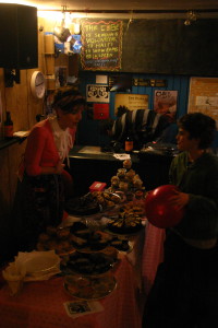 Cake stall at the Cube